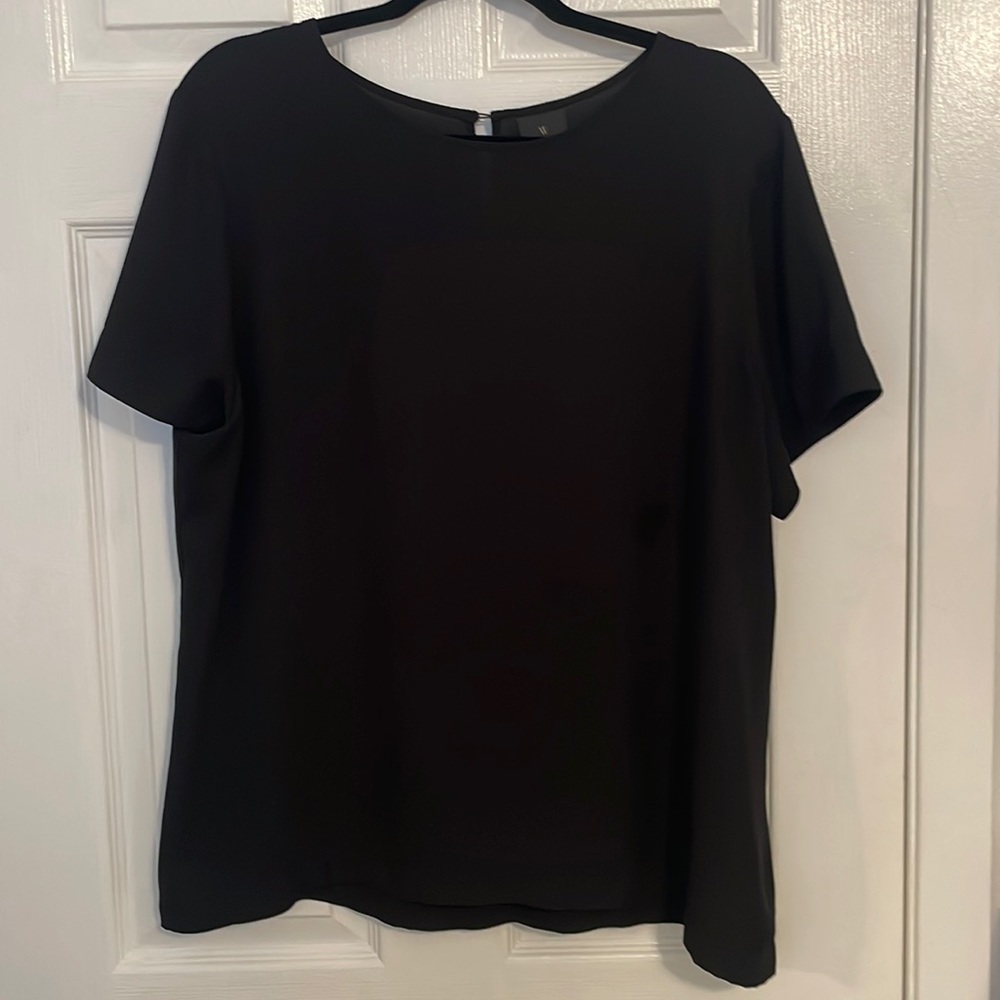Black Worthington extra large, short sleeve blouse
